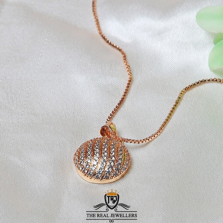 Elegant Circle Golden Stone Necklace Sets - Image 2